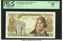 France Banque de France 10,000 Francs 6.9.1956 Pick 136a PCGS Choice About New 58. 

HID09801242017
