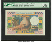 French Afars & Issas Tresor Public 1000 Francs ND (1974) Pick 32 PMG Choice Uncirculated 64. 

HID09801242017