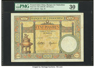 French Indochina Banque de l'Indo-Chine 100 Piastres ND (1936-39) Pick 51d PMG Very Fine 30. Minor staining.

HID09801242017