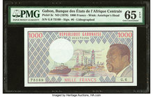 Gabon Banque des Etats de l'Afrique Centrale 1000 Francs ND (1978) Pick 3c PMG Gem Uncirculated 65 EPQ. 

HID09801242017