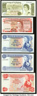 Gibraltar Government of Gibraltar £1 15.9.1979 Pick 20b Choice Crisp Uncirculated; Mauritius Bank of Mauritius 5 (2); 10 Rupees ND (1967) Pick 30b; 30...