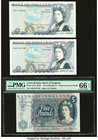 Great Britain Bank of England 5 Pounds ND (1962-66) Pick 375a PMG Gem Uncirculated 66 EPQ; ND (1973-80) Pick 378b (2) Crisp Uncirculated. 

HID0980124...
