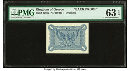 Greece Kingdom of Greece 1 Drachma ND (1944) Pick 320p2 Back Proof PMG Choice Uncirculated 63 EPQ. 

HID09801242017