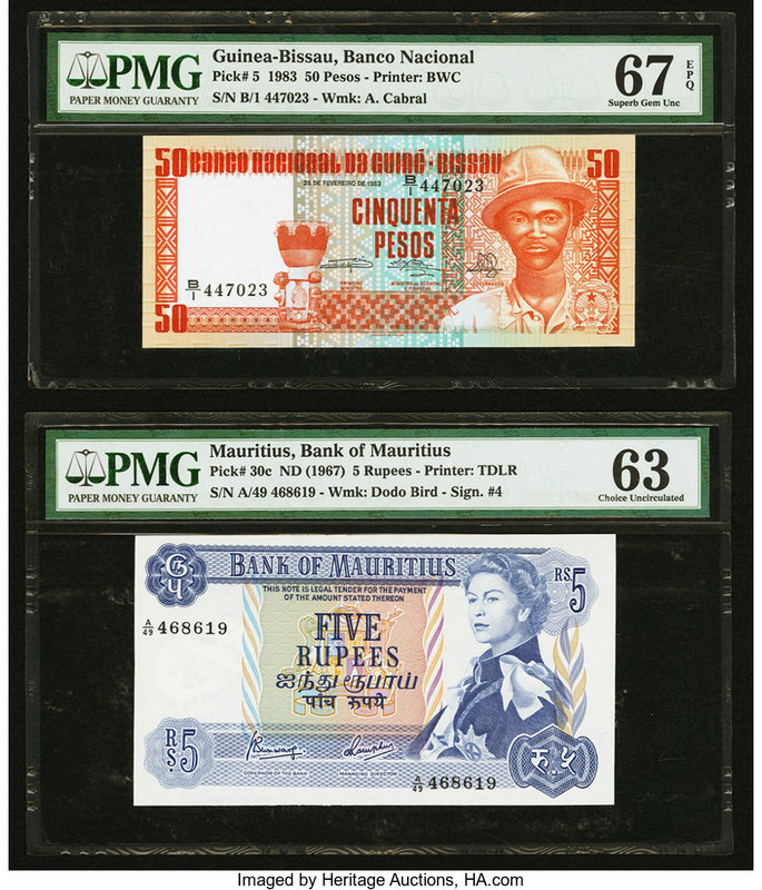 Guinea-Bissau Banco Nacional da Guine-Bissau 50 Pesos 28.2.1983 Pick 5 PMG Super...