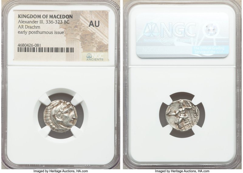 MACEDONIAN KINGDOM. Alexander III the Great (336-323 BC). AR drachm (17mm, 11h)....