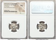 MACEDONIAN KINGDOM. Alexander III the Great (336-323 BC). AR drachm (17mm, 11h). NGC AU. Early posthumous issue of 'Colophon', ca. 323-319 BC. Head of...