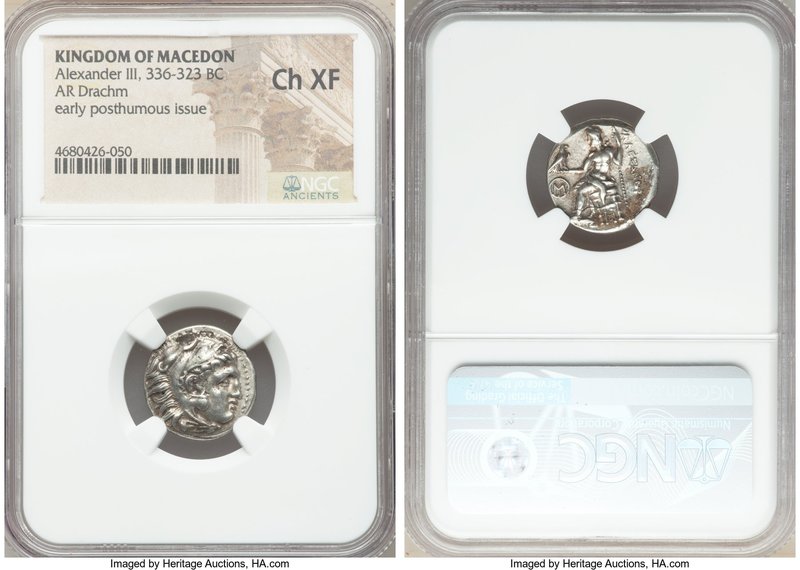 MACEDONIAN KINGDOM. Alexander III the Great (336-323 BC). AR drachm (17mm, 6h). ...
