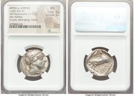 ATTICA. Athens. Ca. 440-404 BC. AR tetradrachm (26mm, 17.21 gm, 1h). NGC MS 5/5 - 5/5. Mid-mass coinage issue. Head of Athena right, wearing crested A...