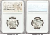 ATTICA. Athens. Ca. 440-404 BC. AR tetradrachm (25mm, 17.20 gm, 9h). NGC MS 5/5 - 5/5, flan flaws. Mid-mass coinage issue. Head of Athena right, weari...