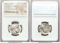 ATTICA. Athens. Ca. 440-404 BC. AR tetradrachm (25mm, 17.20 gm, 9h). NGC Choice AU 5/5 - 5/5. Mid-mass coinage issue. Head of Athena right, wearing cr...