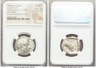 ATTICA. Athens. Ca. 440-404 BC. AR tetradrachm (24mm, 17.20 gm, 9h). NGC Choice XF 5/5 - 4/5. Mid-mass coinage issue. Head of Athena right, wearing cr...