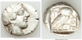 ATTICA. Athens. Ca. 440-404 BC. AR tetradrachm (26mm, 17.13 gm, 5h). Choice VF, scratches. Mid-mass coinage issue. Head of Athena right, wearing crest...