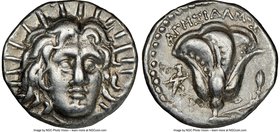 CARIAN ISLANDS. Rhodes. Ca. 250-205 BC. AR didrachm (20mm, 12h). NGC Choice VF. Agesidamos, magistrate. Radiate facing head of Helios, turned slightly...