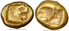 LYDIAN KINGDOM. Alyattes or Walwet (ca. 610-546 BC). EL sixth-stater or hecte (10mm, 2.36 gm). NGC Choice Fine 5/5 - 4/5. Uninscribed, Lydo-Milesian s...