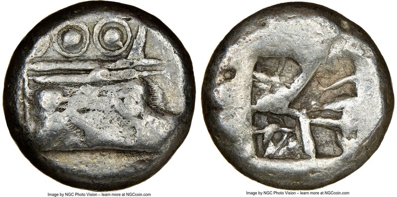 LYCIA. Phaselis. Ca. 500-440 BC. AR stater (19mm) NGC VF. Prow of galley right, ...