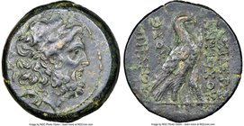 SELEUCID KINGDOM. Antiochus IV Epiphanes (175-164 BC). AE denomination AA (35mm, 12h). NGC Choice VF, Fine Style, smoothing. "Egyptianizing" series, A...