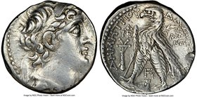 SELEUCID KINGDOM. Demetrius II Nicator (second reign, 129-125 BC). AR tetradrachm (27mm, 12h). NGC VF. Tyre, dated Seleucid Era 184 (129/8 BC). Diadem...