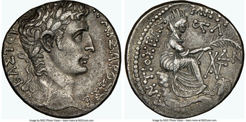SYRIA. Antioch. Augustus (27 BC-AD 14). AR tetradrachm (25mm, 15.10 gm, 12h). NG...