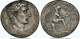 SYRIA. Antioch. Augustus (27 BC-AD 14). AR tetradrachm (25mm, 15.10 gm, 12h). NGC Choice XF 4/5 - 3/5, Fine Style. Dated regnal year 36 and year 54 of...
