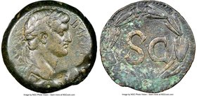 SYRIA. Antioch. Otho (AD 69). AE semis (28mm, 1h). NGC Choice Fine. IMP M OTHO CAE AVG, laureate head of Otho right / Large S C, pellet between; all w...