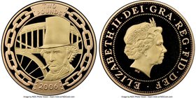 Elizabeth II gold Proof 2 Pounds 2006 PR69 Ultra Cameo NGC, KM1060b. Issued for the 200th birthday of engineer Isambard Kingdom Brunei. AGW 0.4706 oz....