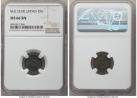 Meiji 9-Piece Lot of Certified Assorted Issues NGC, 1) Rin Year 7 (1874) - MS66 Brown, KM-Y15. Lime-green and violet toning 2) 5 Sen Year 3 (1870) - U...