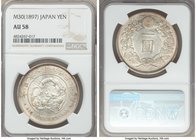 Meiji Yen Year 30 (1897) AU58 NGC, KM-YA25.3. Luster with just of hint of light marigold toning. 

HID09801242017