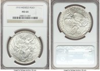 Estados Unidos "Caballito" Peso 1910 MS64 NGC, Mexico City mint, KM453. Popular and attractive design and always in demand, first year of five year ty...