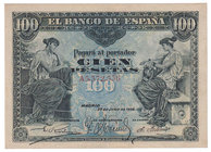 Banco de España
100 Pesetas. 30 junio 1906. Serie A. ED.313a. MBC+.
