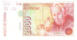 Juan Carlos I, Banco de España
2000 Pesetas. 24 abril 1992. Sin serie. ED.482. SC.