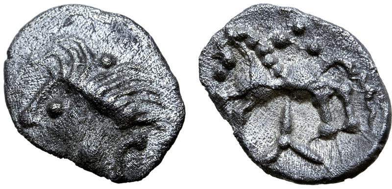 Central Europe, the Vindelici AR Obol. Manching Type 2. 1st century BC. Celticis...