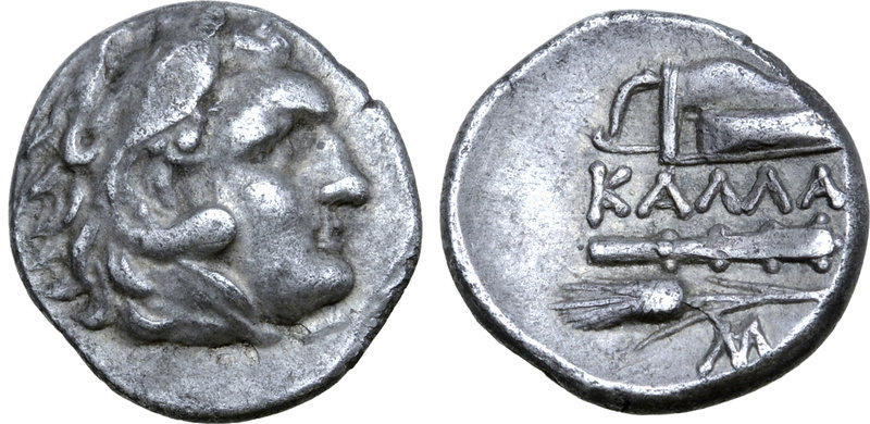 Moesia, Kallatis AR Hemidrachm. 3rd century BC. Head of Herakles right, wearing ...