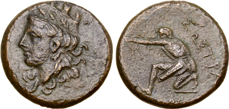 Skythia, Olbia Æ18. 4th-3rd centuries BC. Head of Demeter left, wearing corn wre...
