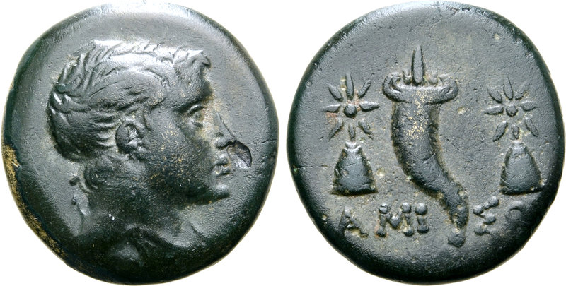 Pontus, Amisos Æ18. Time of Mithradates VI, circa 120-111 or 110-100 BC. Winged ...