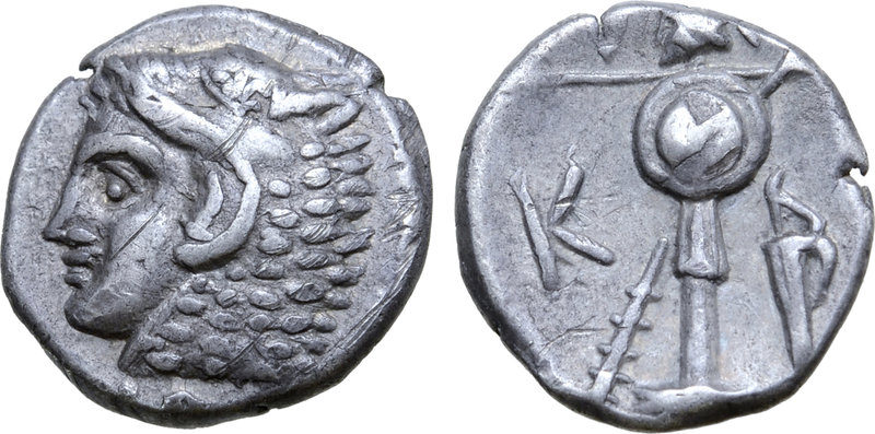 Bithynia, Herakleia Pontika AR Obol. Circa 364-352 BC. Head of Herakles left, we...