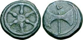 Etruria, uncertain inland mint struck Æ Quartuncia. 