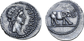 Kingdom of Mauretania, Juba II AR Denarius.