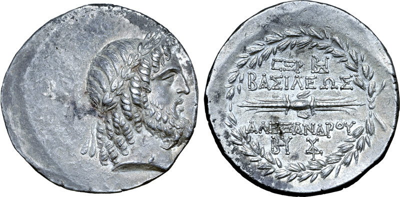 Seleukid Empire, Alexander I Balas AR Tetradrachm. Seleucia Pieria, dated SE 166...