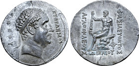 Greco-Baktrian Kingdom, Agathokles AR Tetradrachm.