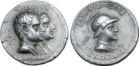 Greco-Baktrian Kingdom, Eukratides I Megas AR Tetradrachm.