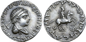 Indo-Greek Kingdom, Hippostratos AR Tetradrachm.