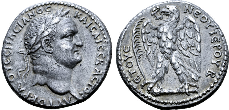 Vespasian AR Tetradrachm of Antioch, Seleucis and Pieria. Dated 'New Holy Year' ...