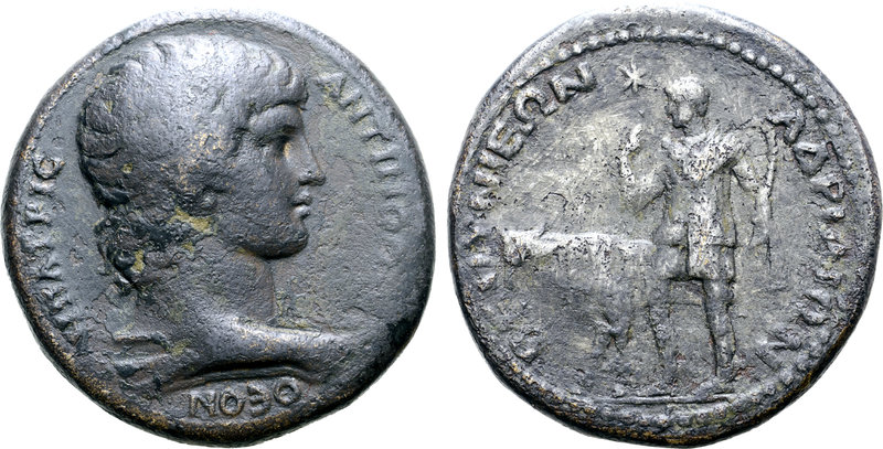 Antinous Æ Medallion of Bithynium Claudiopolis, Bithynia. After AD 134. ANTINOON...