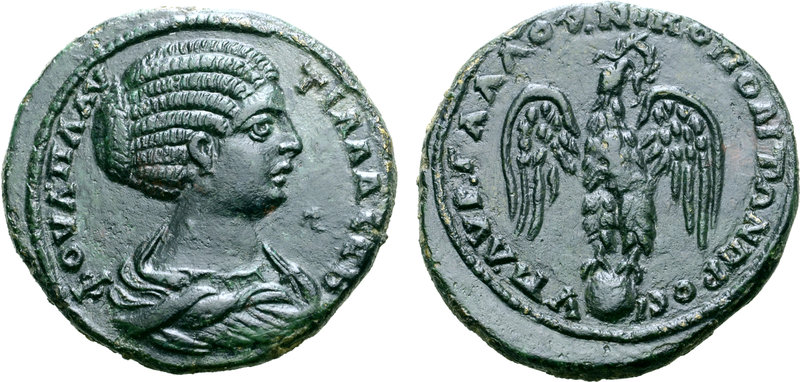 Plautilla Æ Tetrassarion of Nikopolis ad Istrum, Moesia Inferior. AD 201-203. Au...