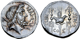 Cn. Nerius, L. Lentulus and Claudius Marcellus AR Denarius.