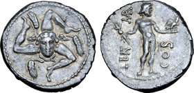 L. Cornelius Lentulus and C. Claudius Marcellus AR Denarius.