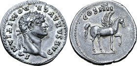 Domitian, as Caesar, AR Denarius.