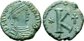 Justinian I Æ 20 Nummi - Half Follis.