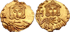 Constantine V Copronymus, with Leo III AV Tremissis.