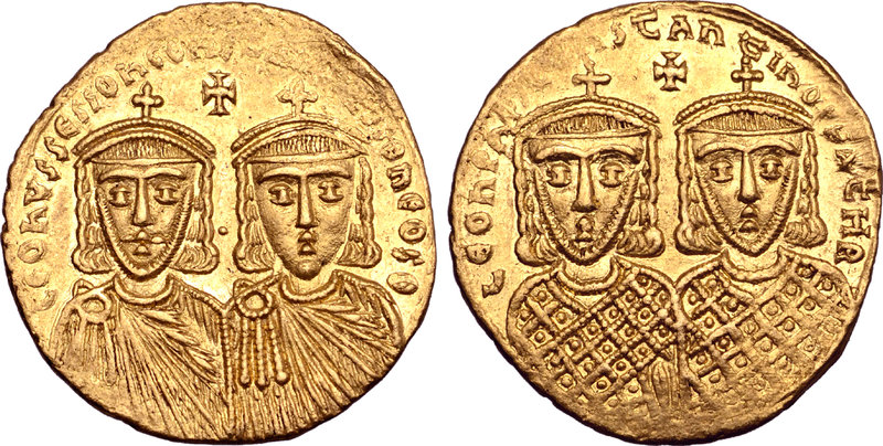 Leo IV the Khazar, with Constantine VI, Leo III, and Constantine V, AV Solidus. ...